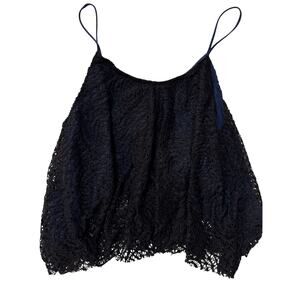 SAM EDELMAN strappy tank top - LARGE, lace